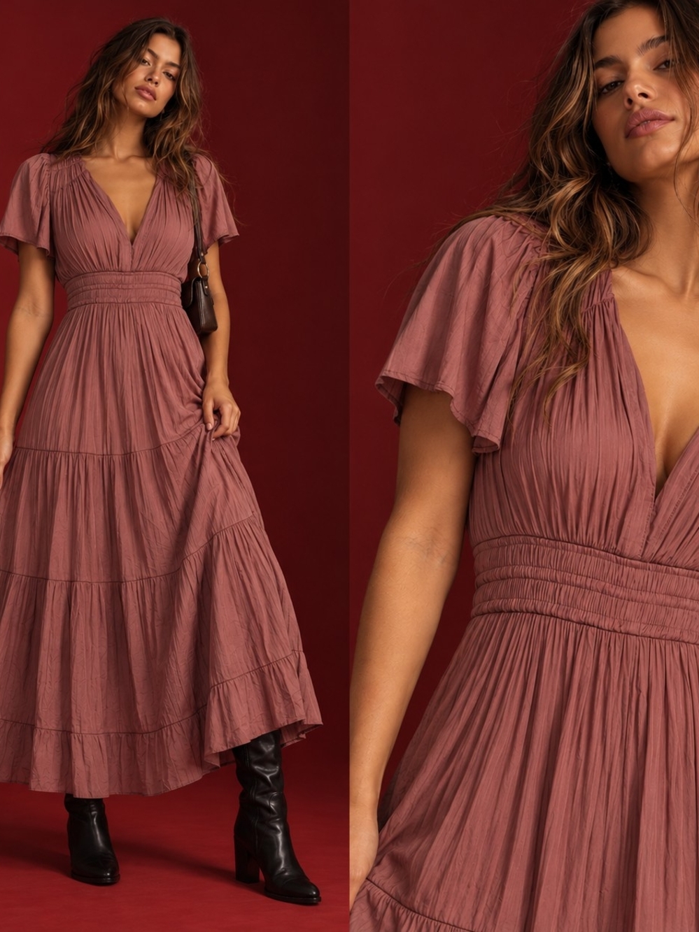 Size:S Anthropologie Somerset Maxi Dress Mauve